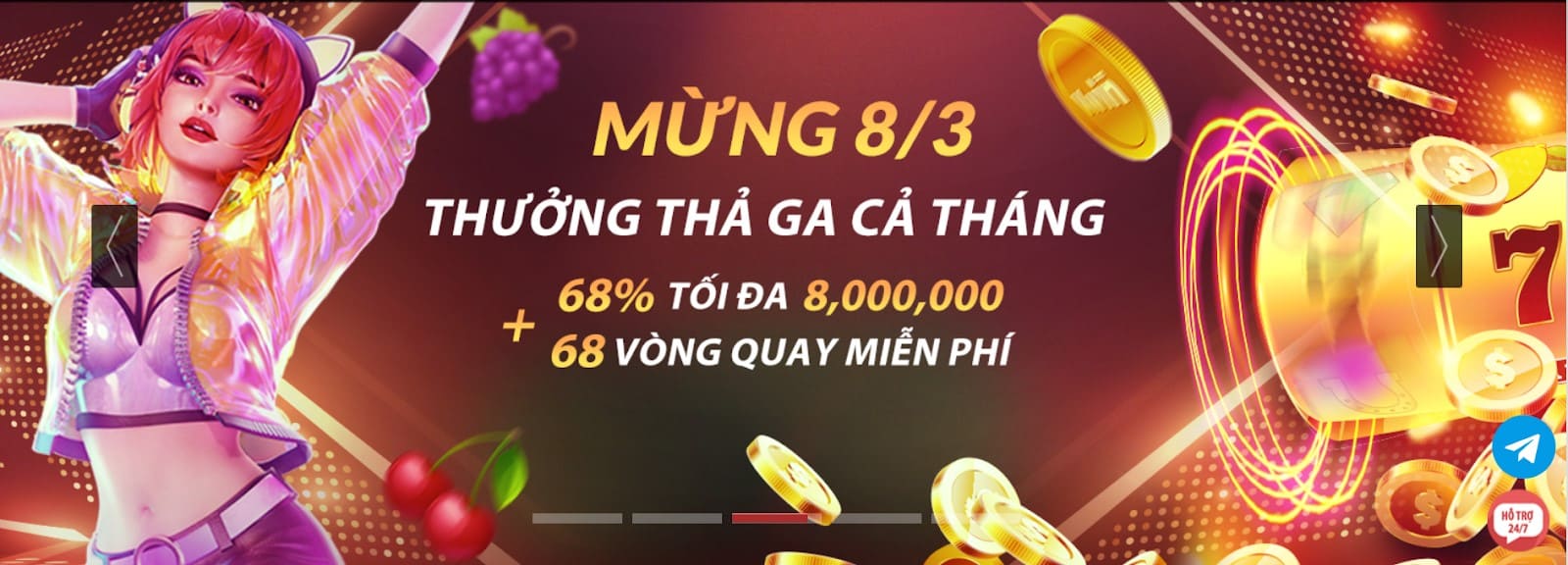 Mừng 8 tháng 3 thưởng thả ga cả tháng